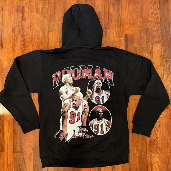 Nba Rodman Men's Black Hoodie - Picture 2 of 5